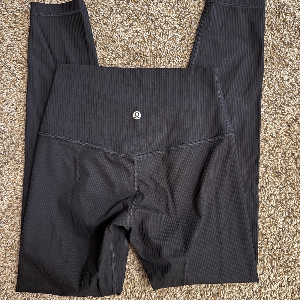 Lululemon Black High-Waisted ribbed align Leggings